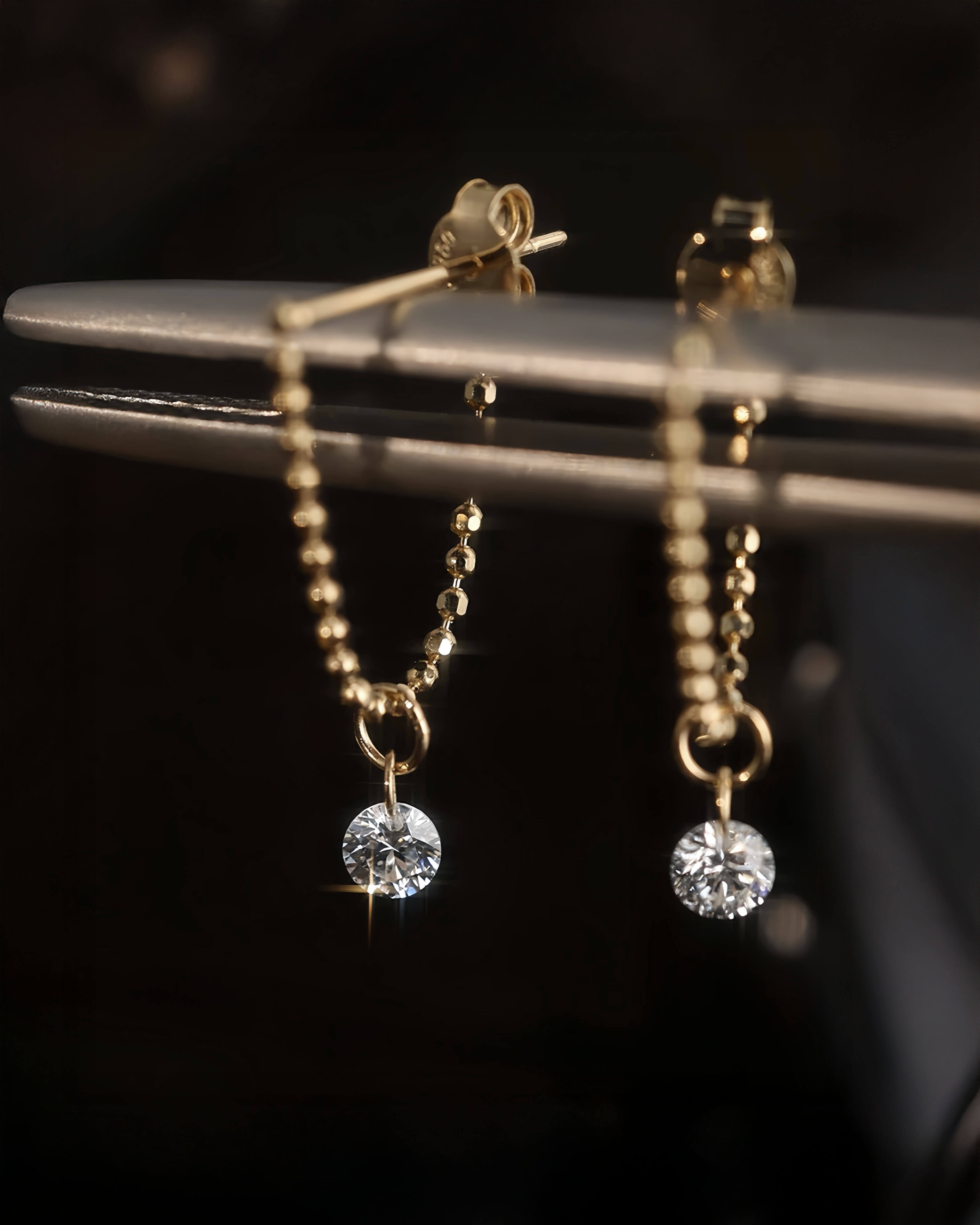 Elio Chain – Beaded Chain Single Earring