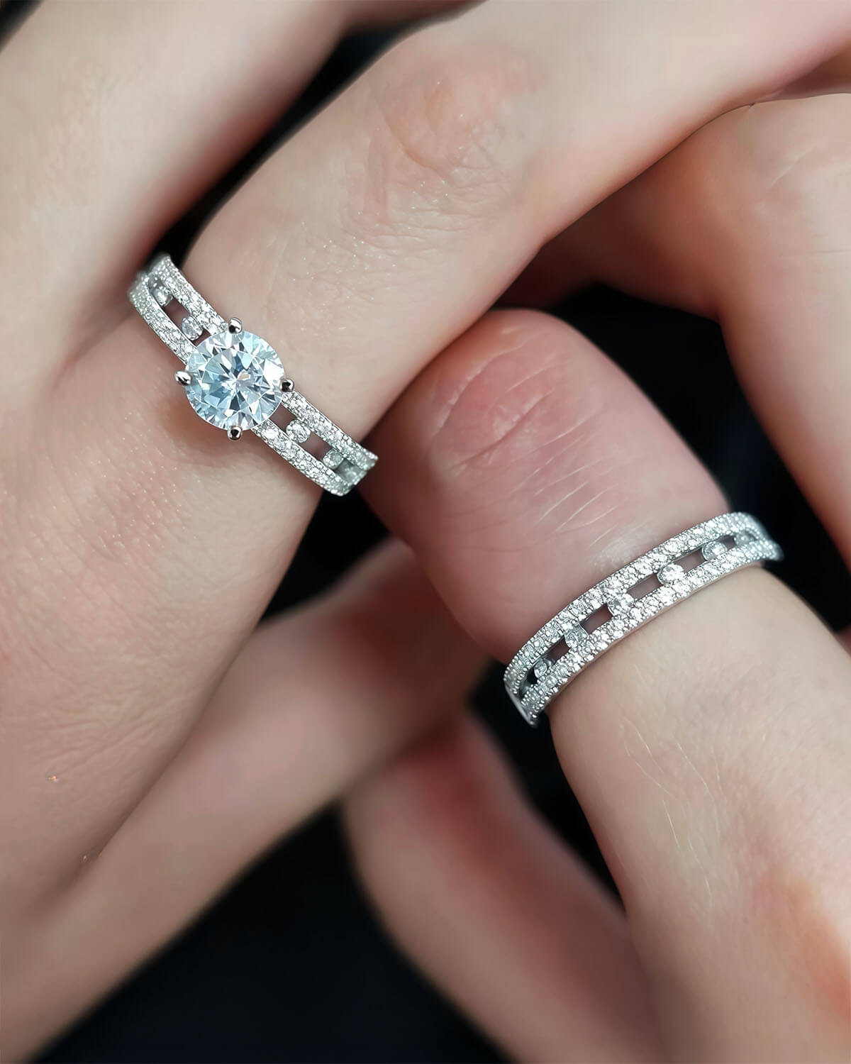 Astra Haven - 1ct Wedding Ring Set