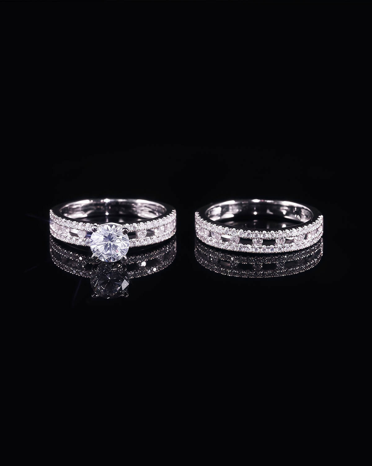 Astra Haven - 1ct Wedding Ring Set