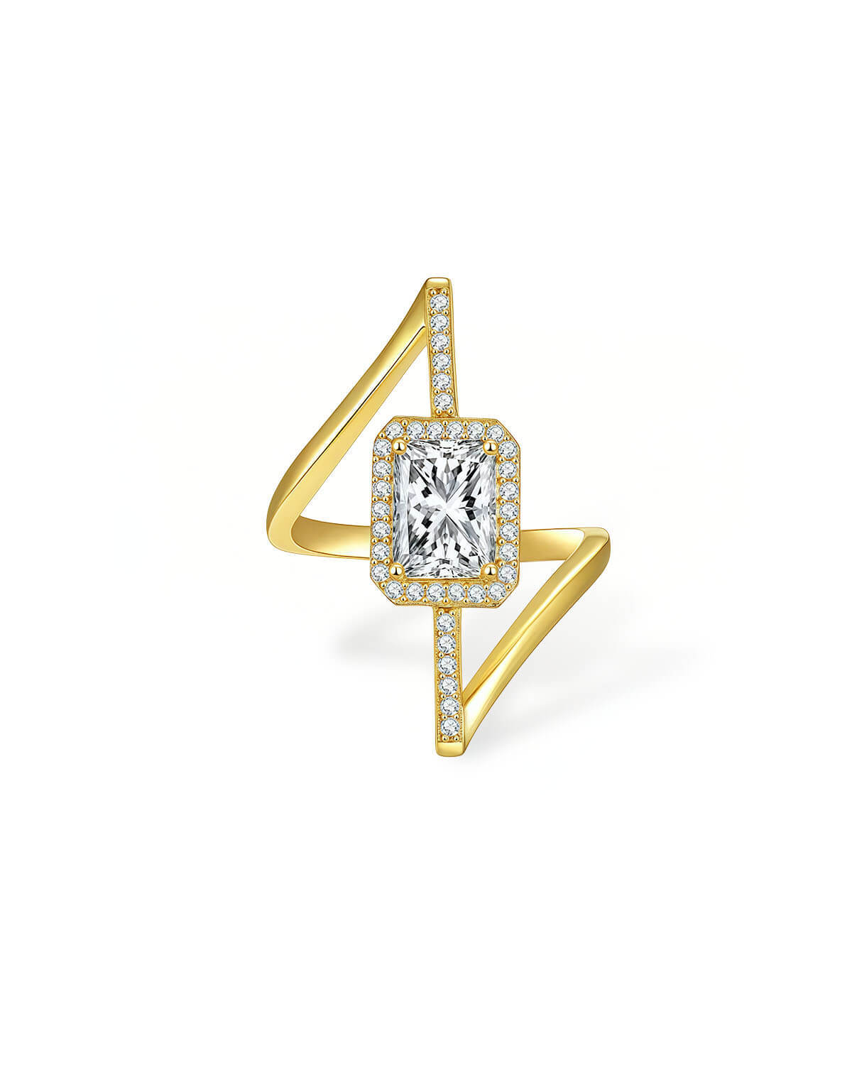 2.0 Carat Diamond Ring | Radiant-Cut Split Band Design