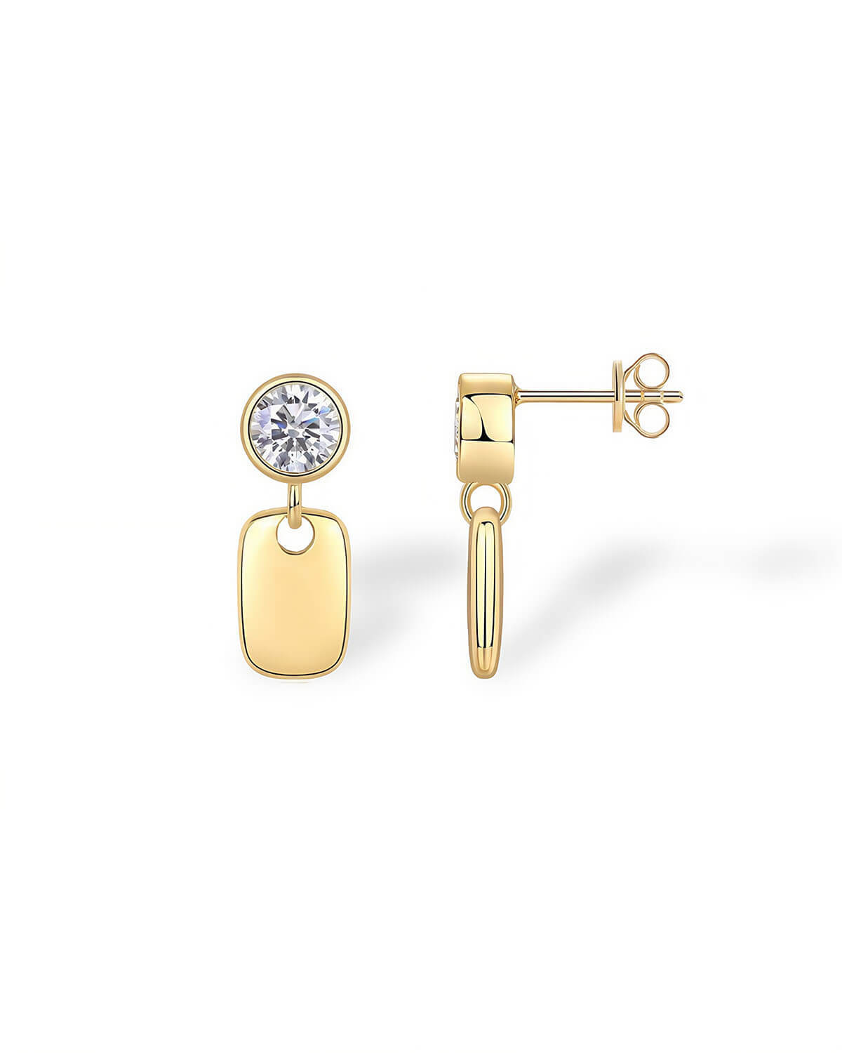 2 Carat Diamond Earrings – Timeless Elegance in Gold-Opreshyne
