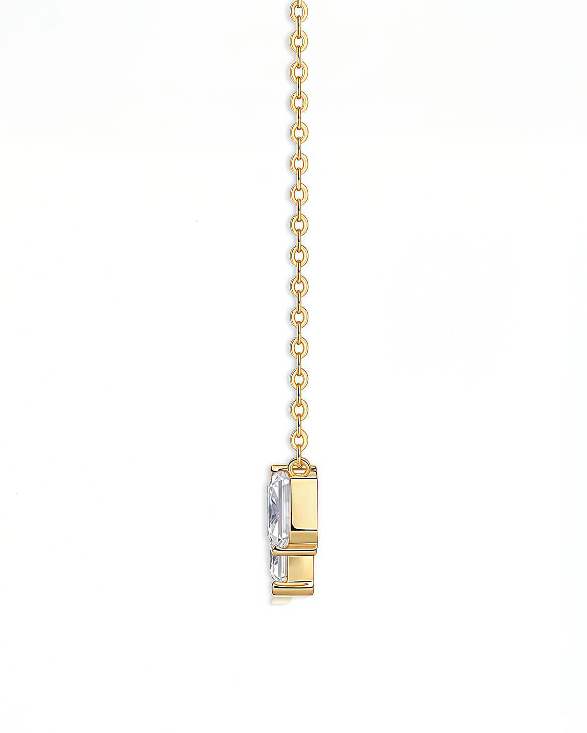 2ct Gold Diamond Necklace with Marquise and Emerald Cut Stones-Opreshyne
