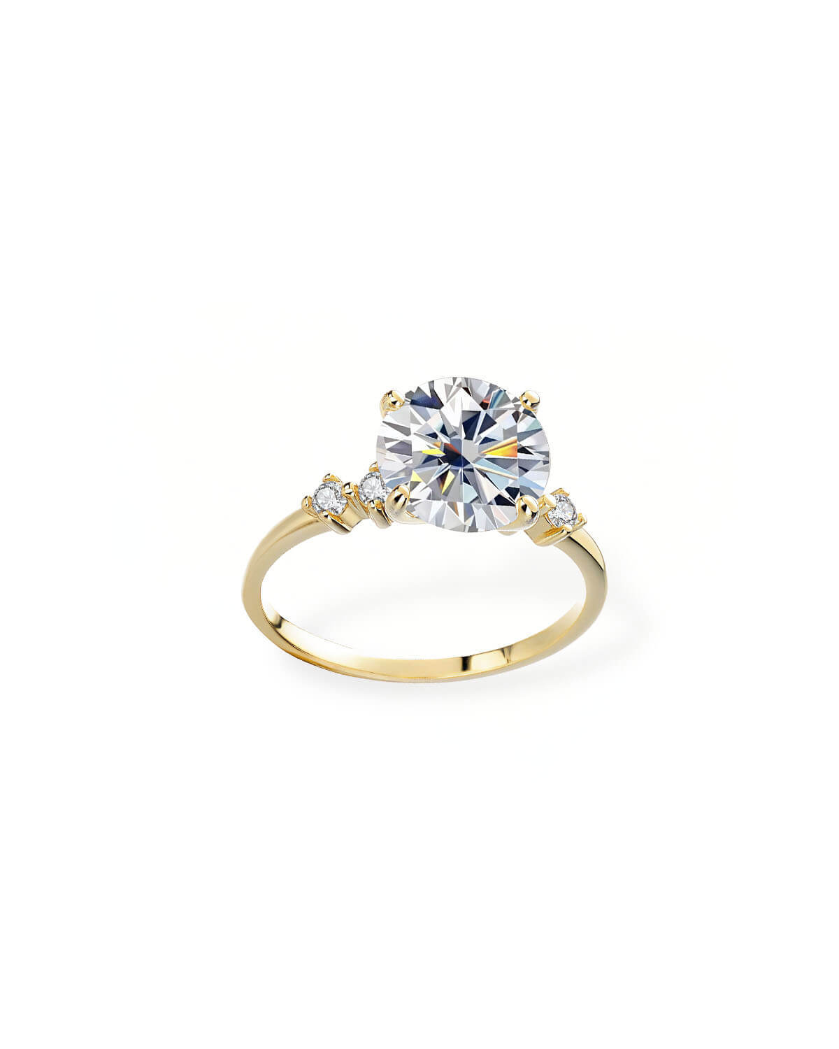 3 Carat Diamond Ring | Elegant Engagement Moissanite Ring