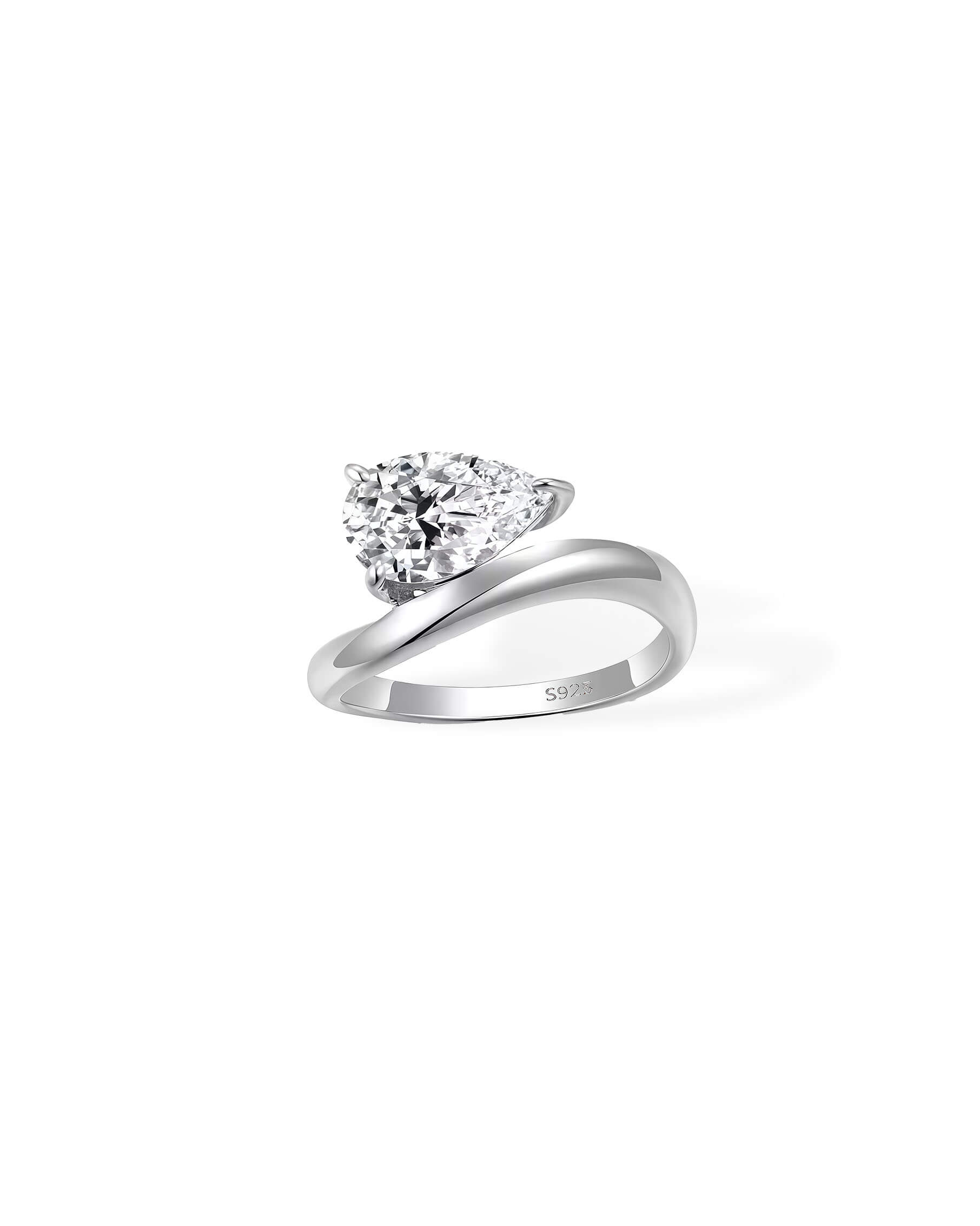 Ocean Whisper –  Pear Shaped Wave Ring