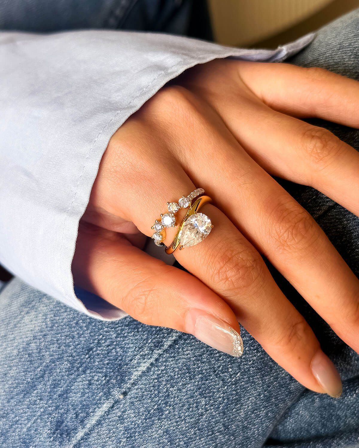 Starlit Crown – Cluster Diamond Ring