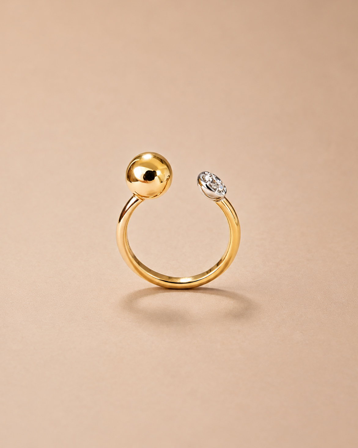 Elowen Orb Diamond Open Ring