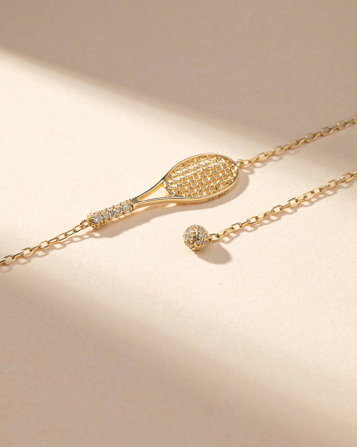 Solea Diamond Tennis Racket Bracelet
