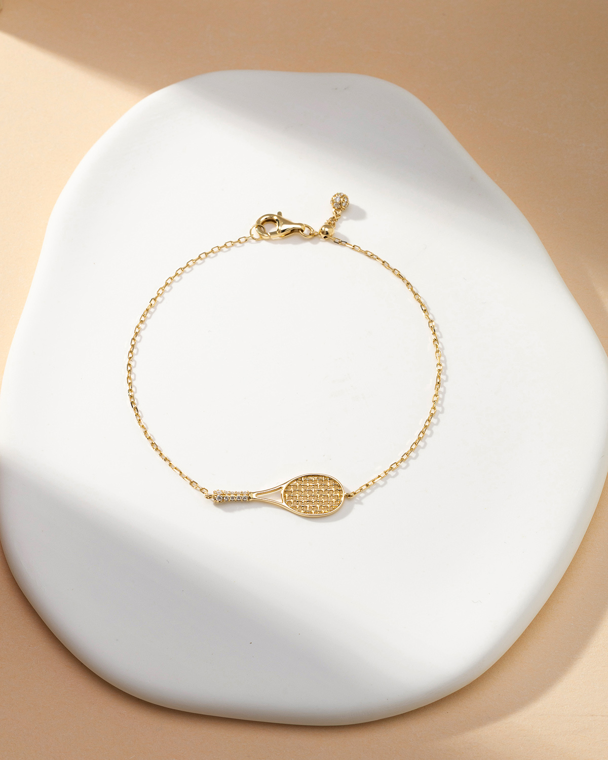 Solea Diamond Tennis Racket Bracelet