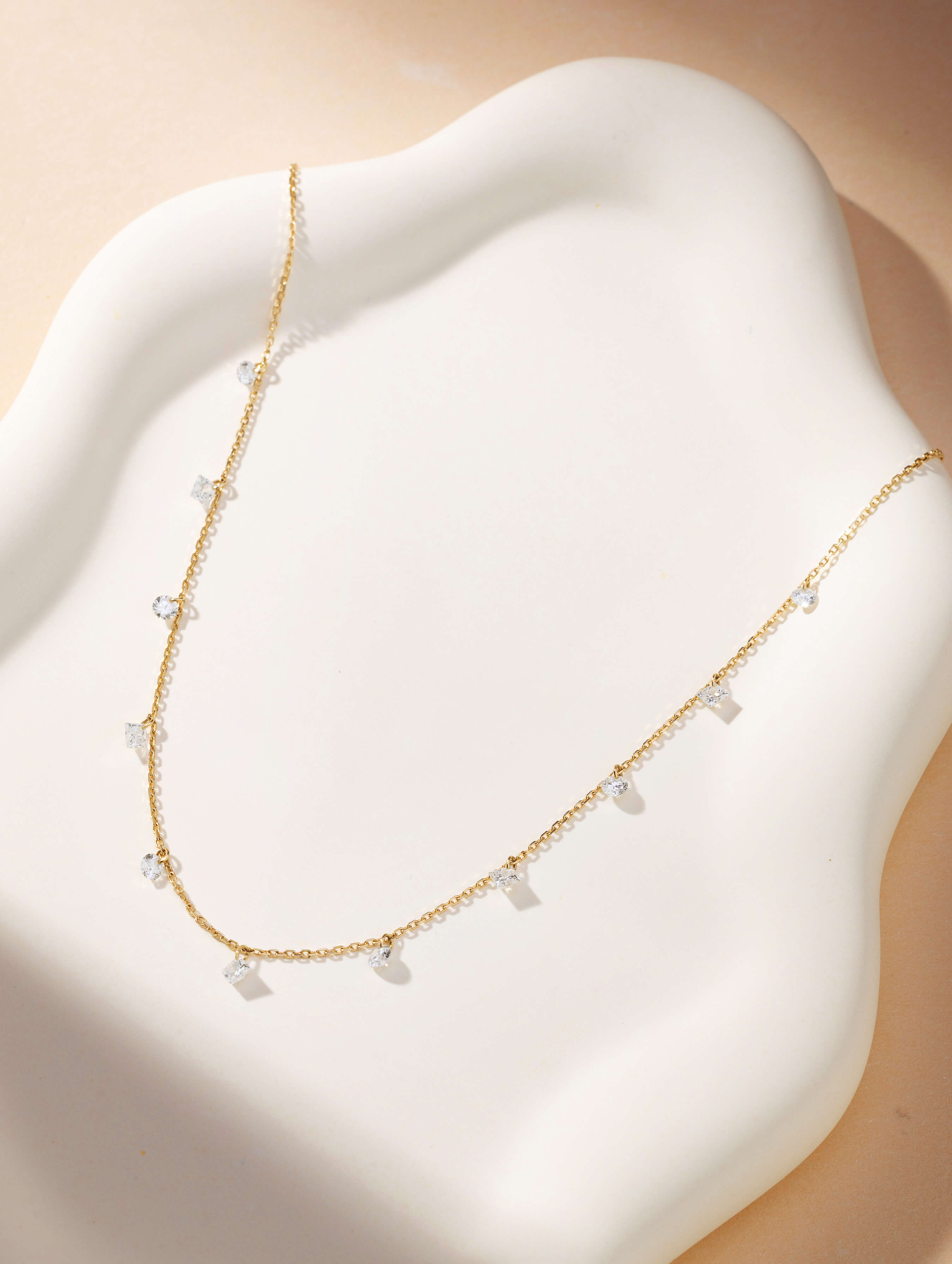 Elysia Diamond Station Necklace