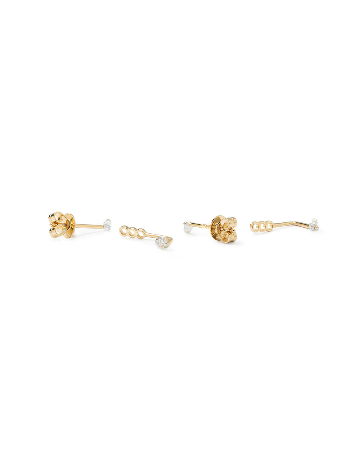 Aveline L-Shape Diamond Stud Earrings