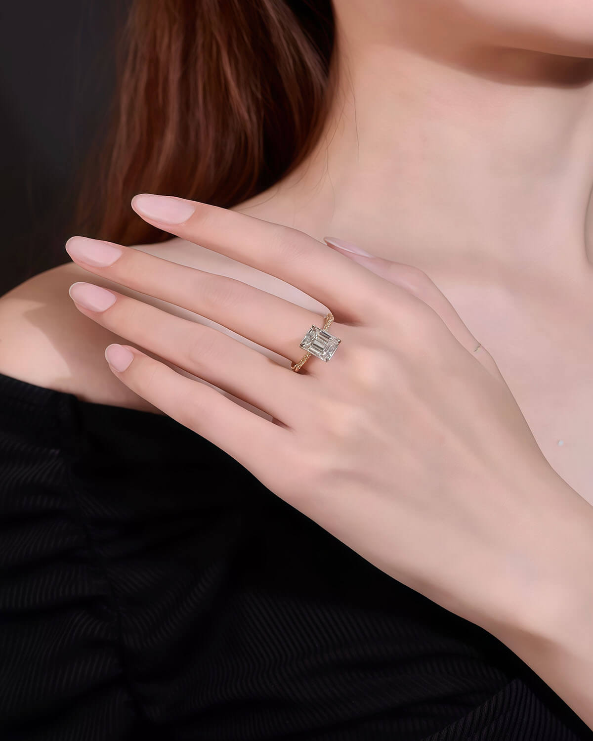 Eternal Clarity – 3ct Emerald Cut Diamond Ring