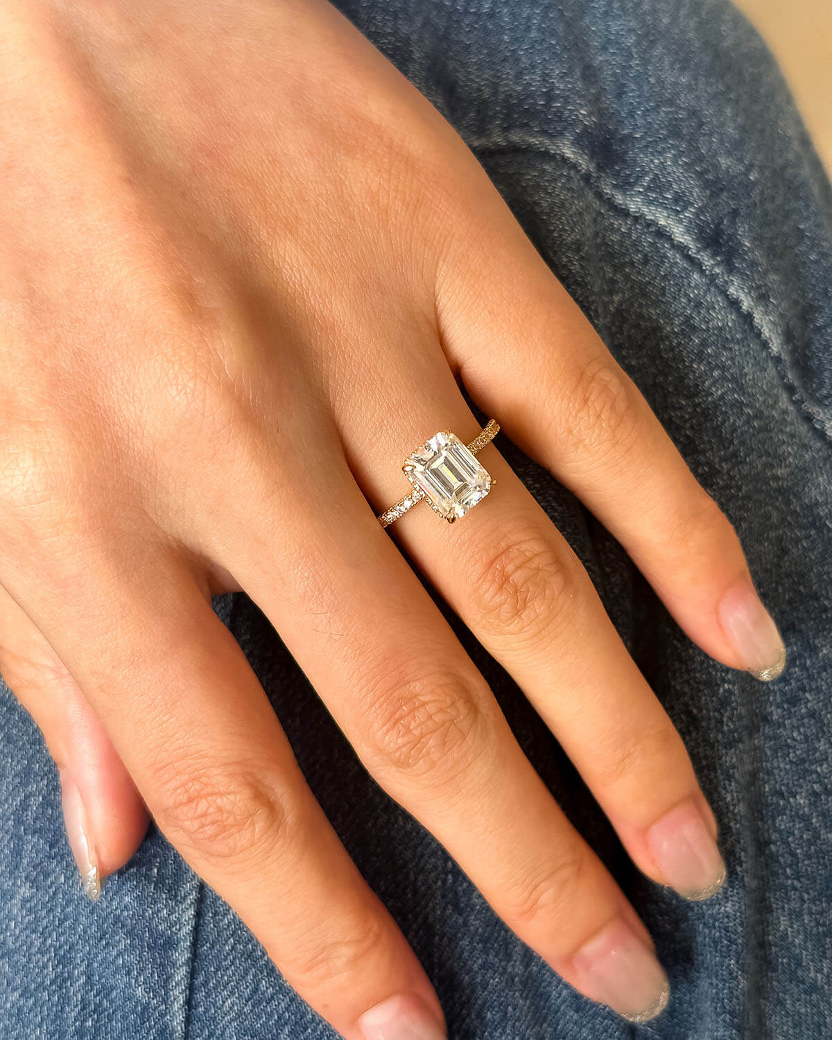 Eternal Clarity – 3ct Emerald Cut Diamond Ring