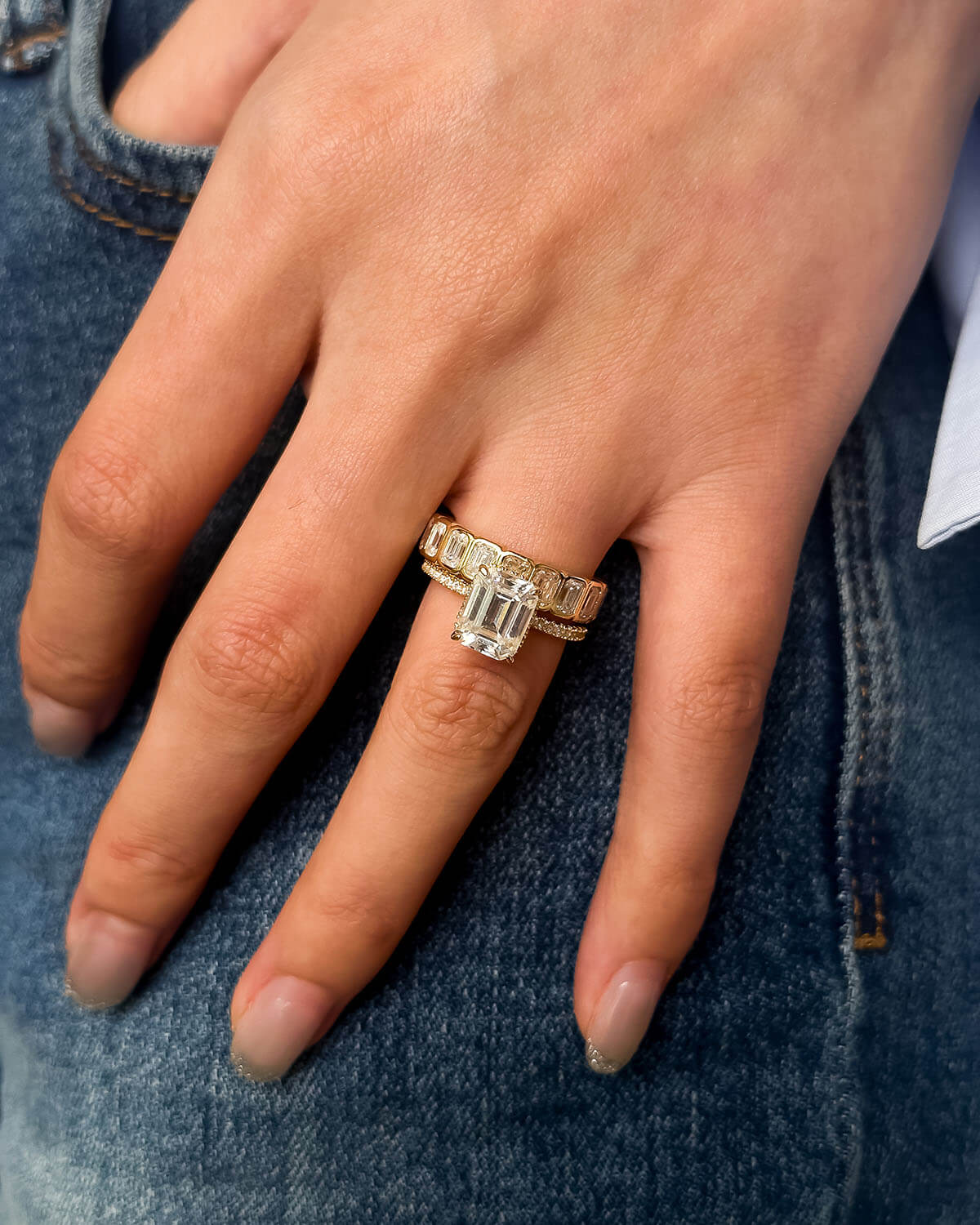Eternal Clarity – 3ct Emerald Cut Diamond Ring