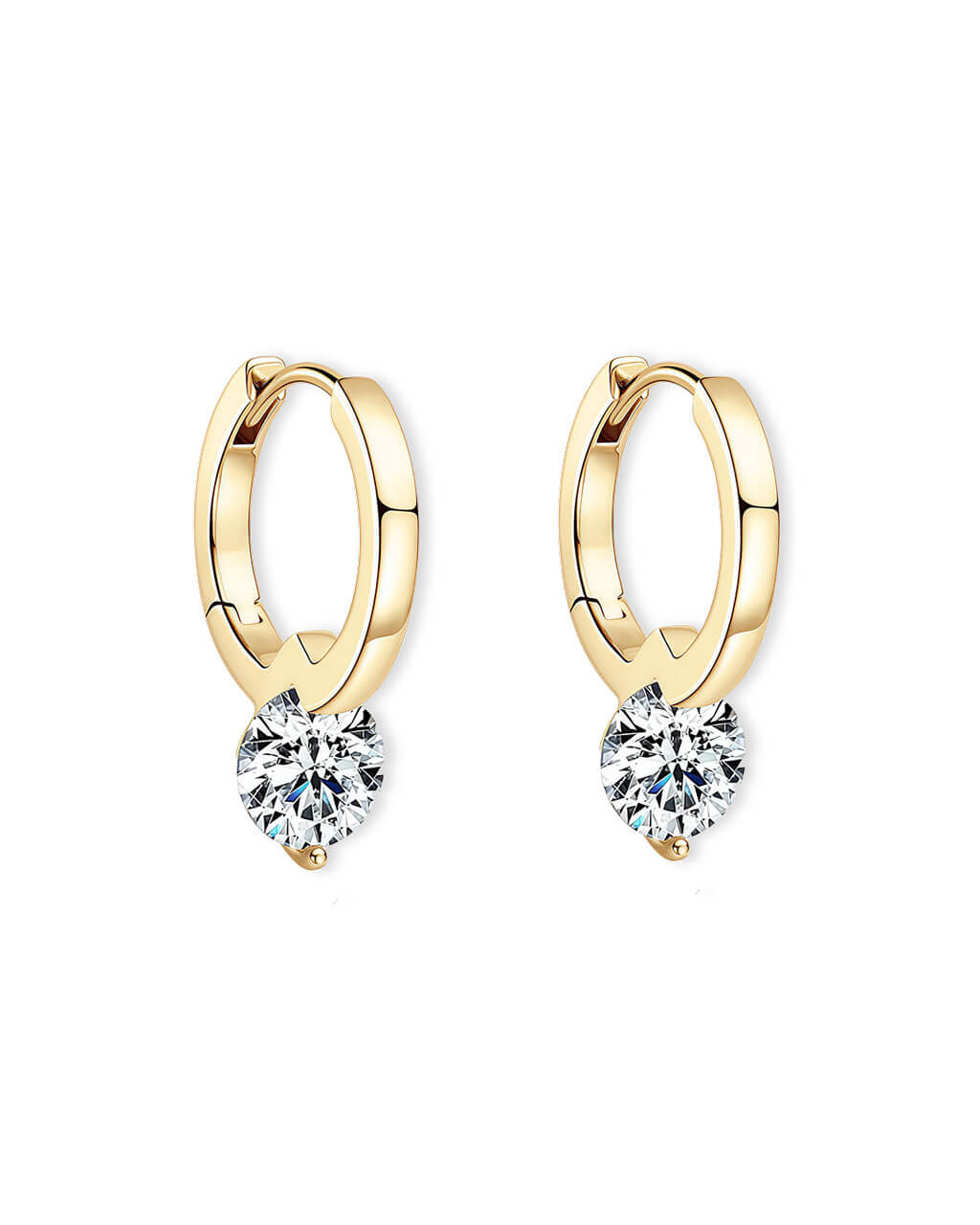 Solus Halo- 1 Carat Charm Earrings-Opreshyne