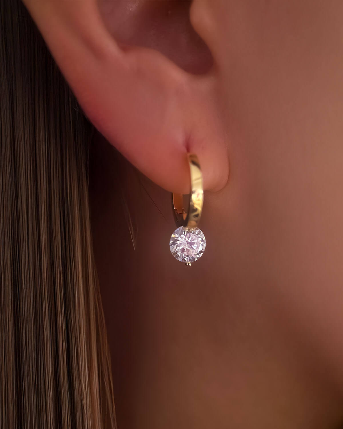 Solus Halo- 1 Carat Charm Earrings-Opreshyne