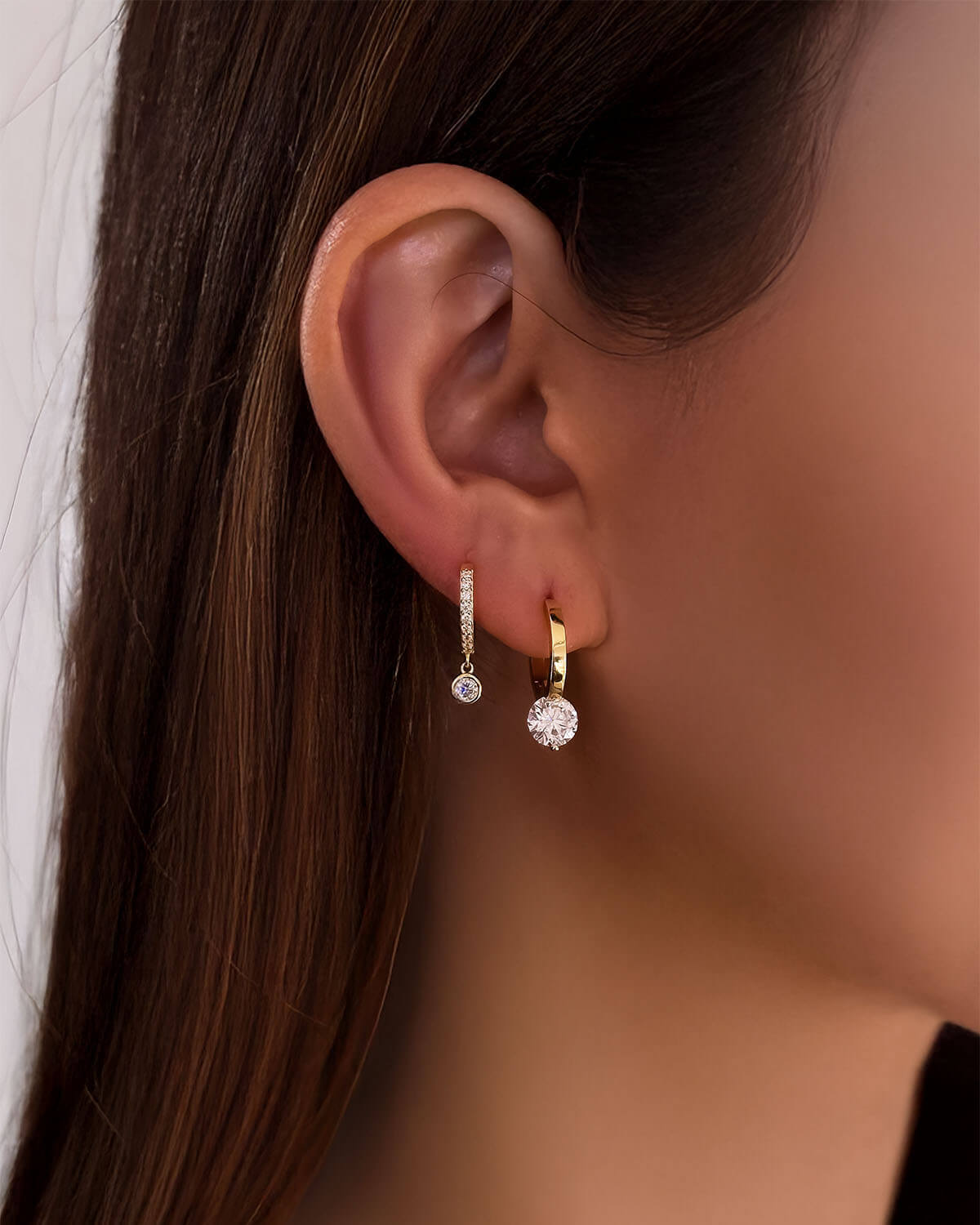 Liberty Orbit- Full Pavé Hoop Earrings-Opreshyne