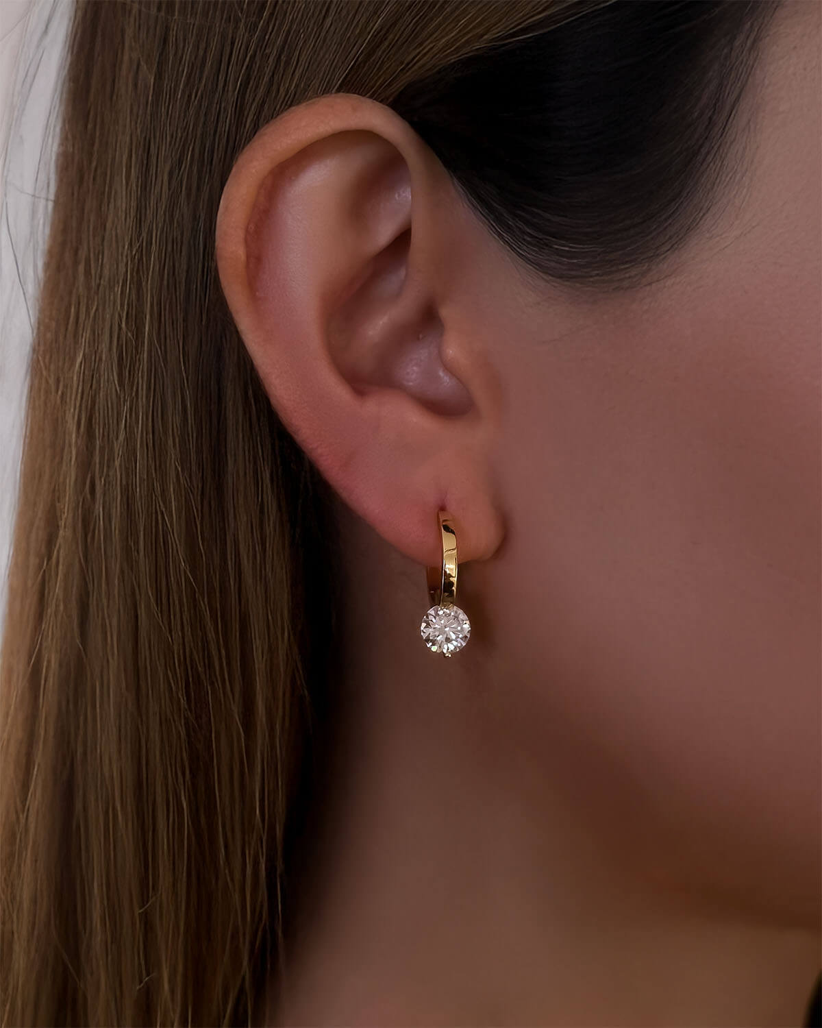 Solus Halo- 1 Carat Charm Earrings-Opreshyne