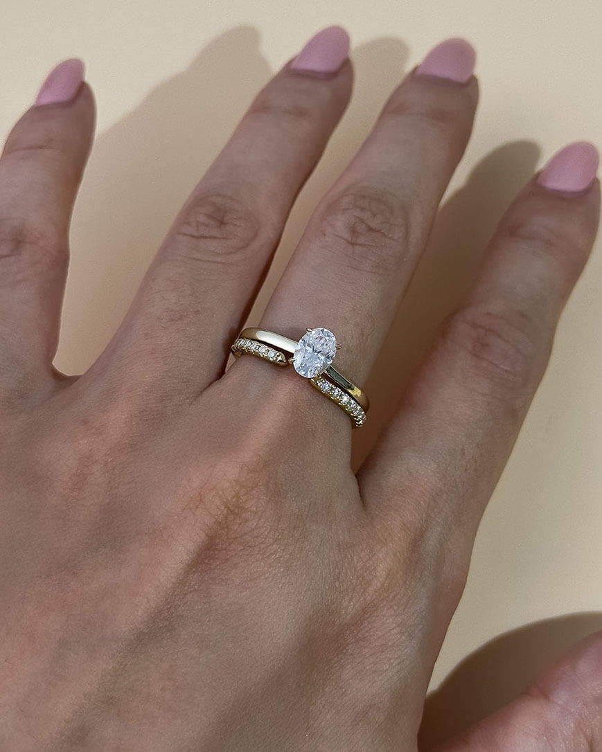 Affordable Moissanite Oval Diamond Ring-Opreshyne