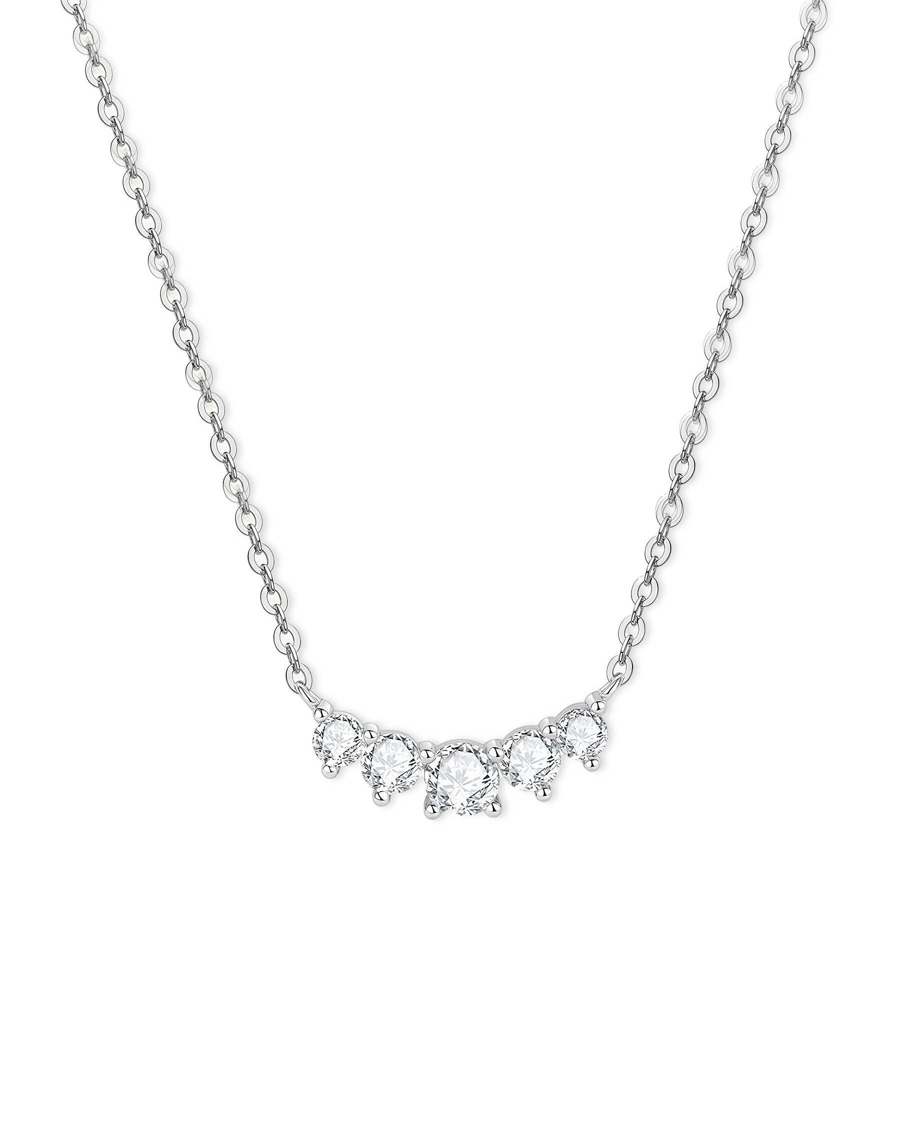 Graduated Moissanite Diamond Necklace for Women