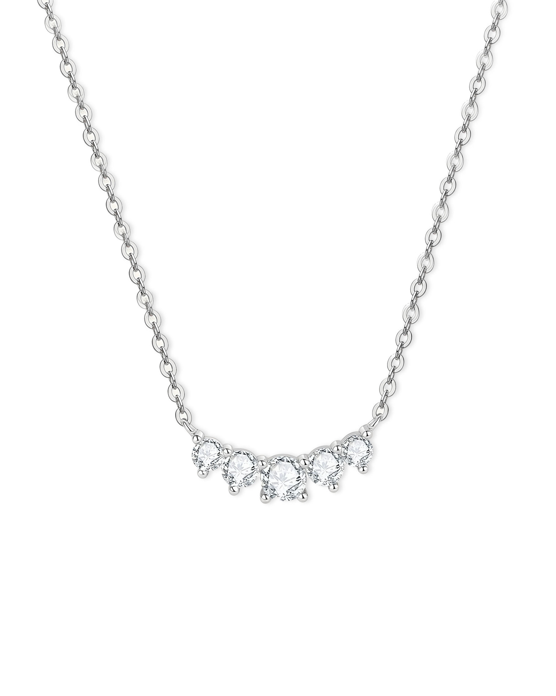 Graduated Moissanite Diamond Necklace for Women