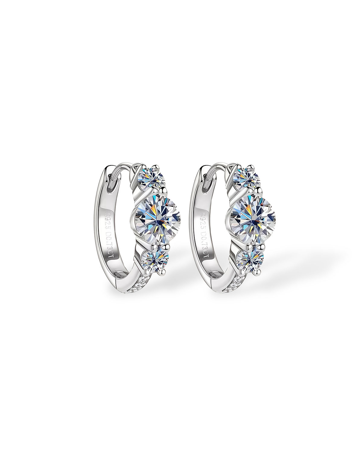 Auri Gleam - Gold Diamond Hoop Earrings