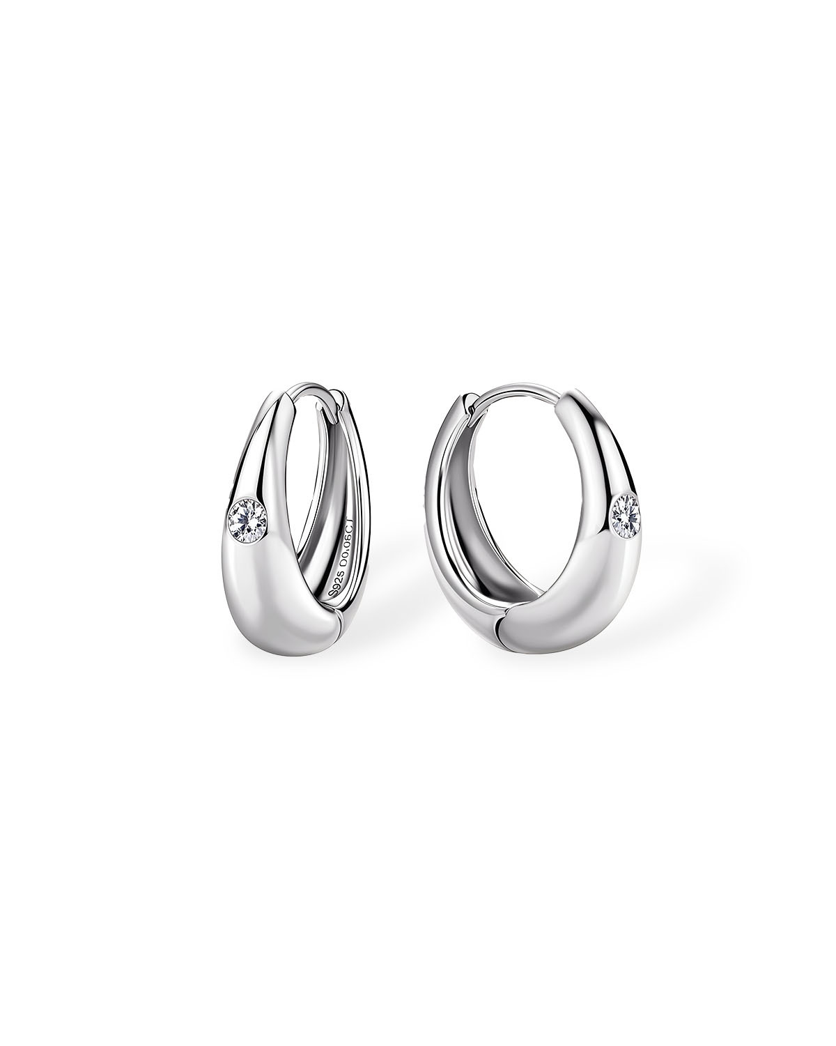 Celis Curve - 14K Gold Hoop Earrings