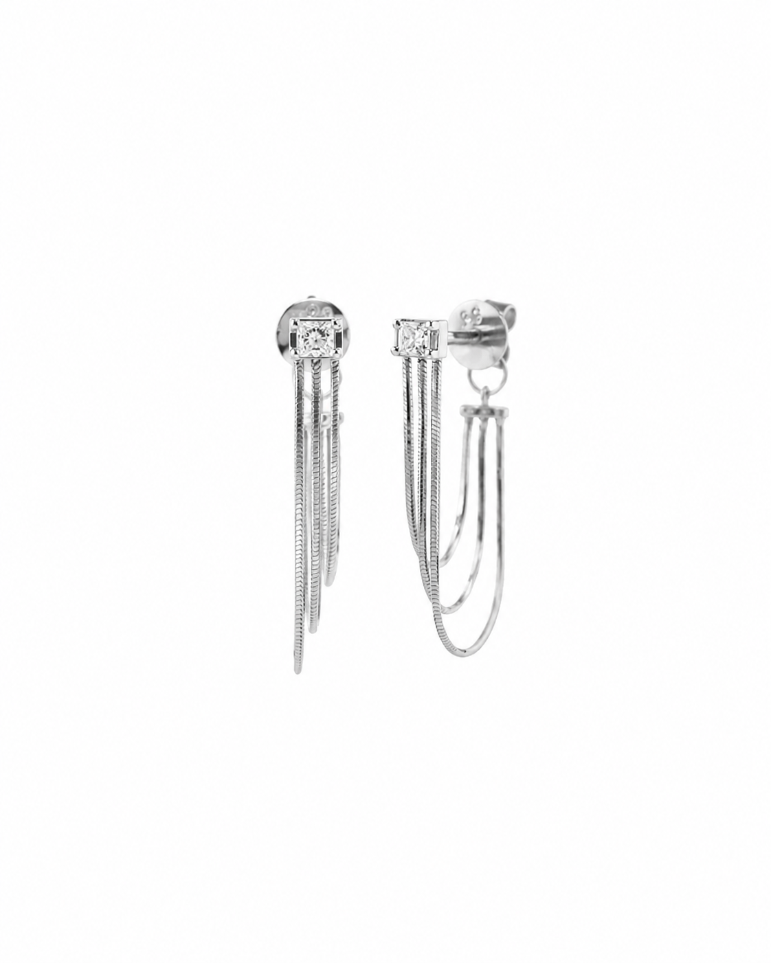 Caelisse Princess Tassel Diamond Earrings