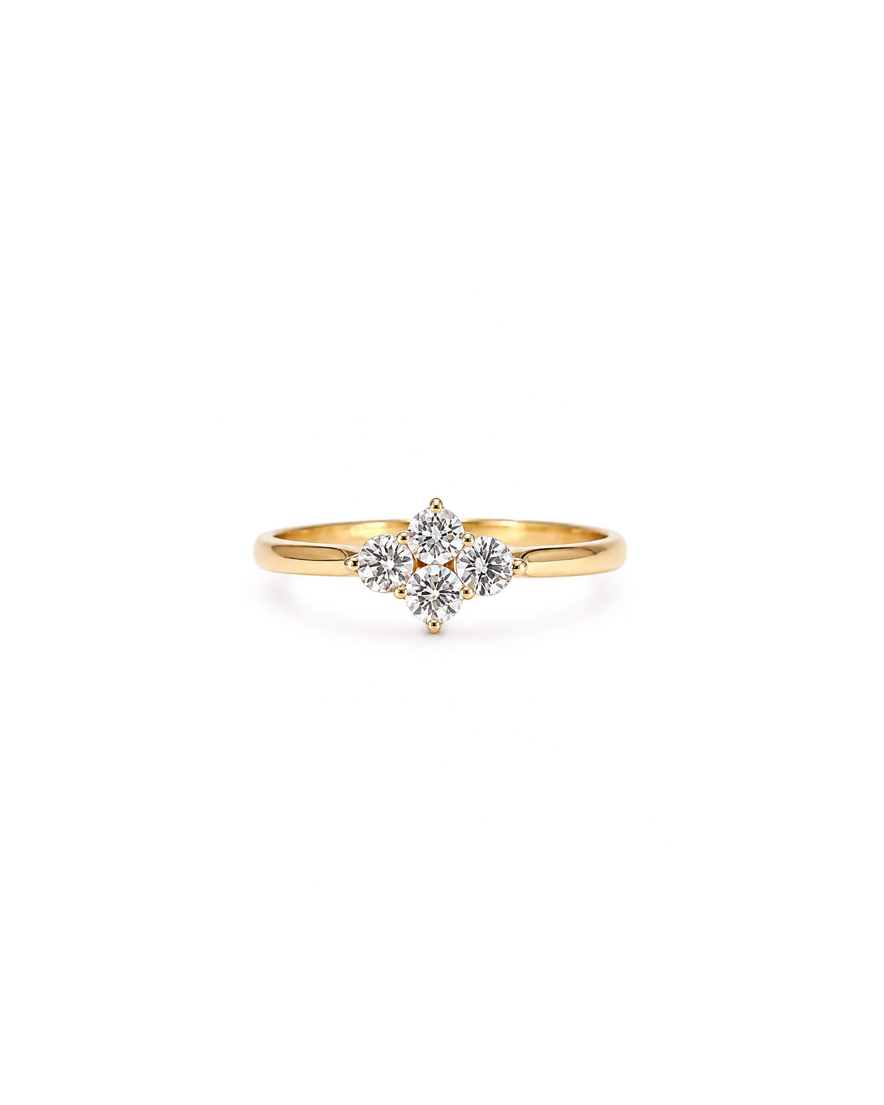 Avelune Quad Round Diamond Cluster Ring