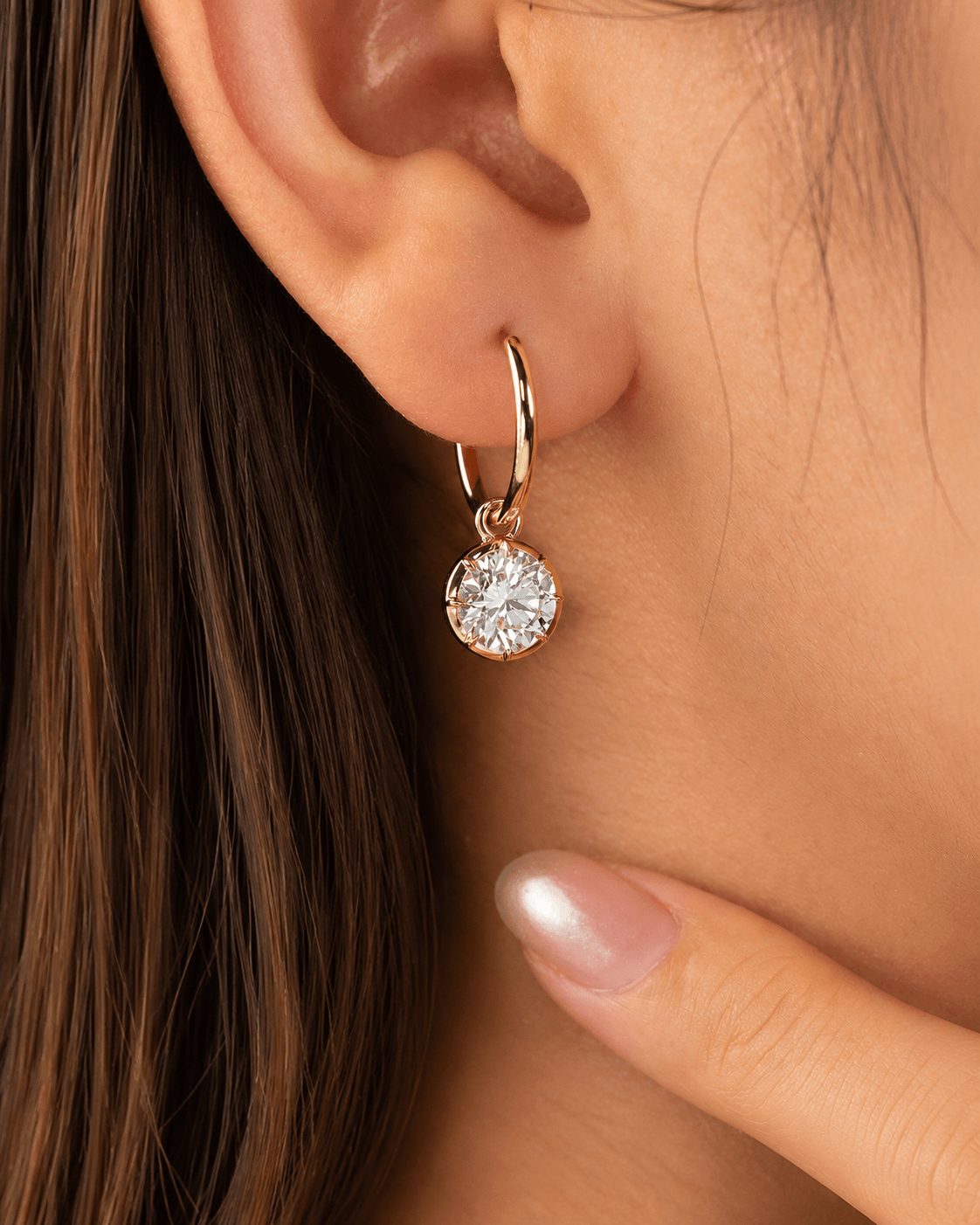 Ded Multi-Cut Diamond Hoop Earrings