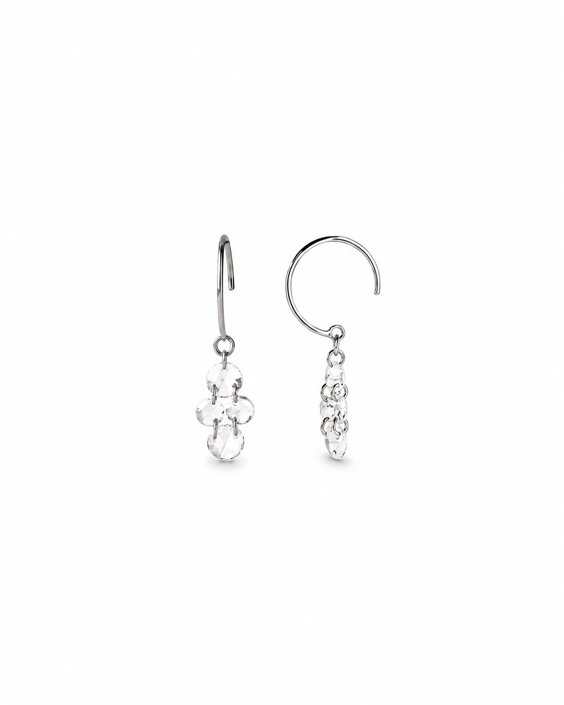 Velmira Cascade Round Diamond Earrings