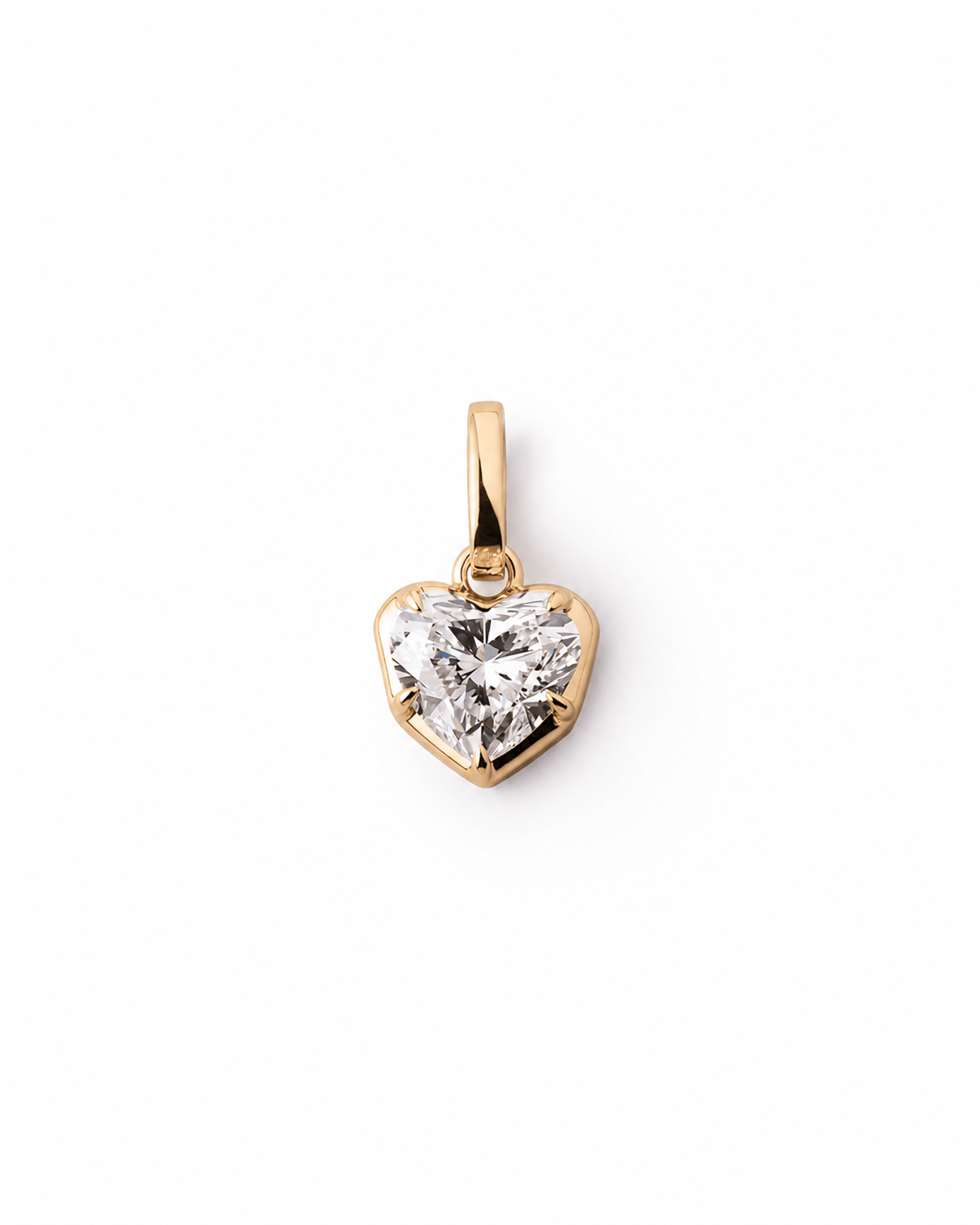 Evelune Heart Lab Diamond Pendant Necklace