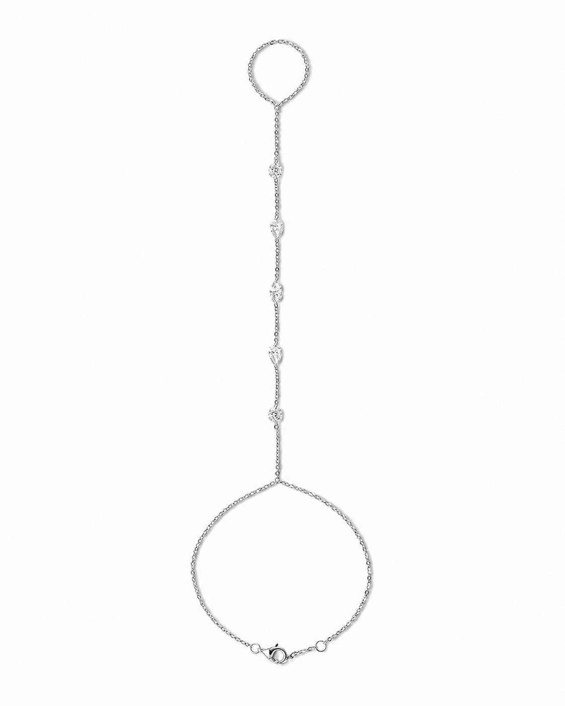 Avelisse Mixed Cut Lab Diamond Hand Chain