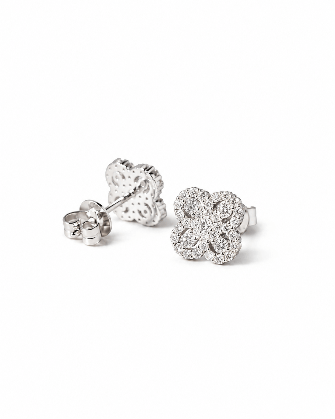 Fiorenne Petal Lab Diamond Stud Earrings
