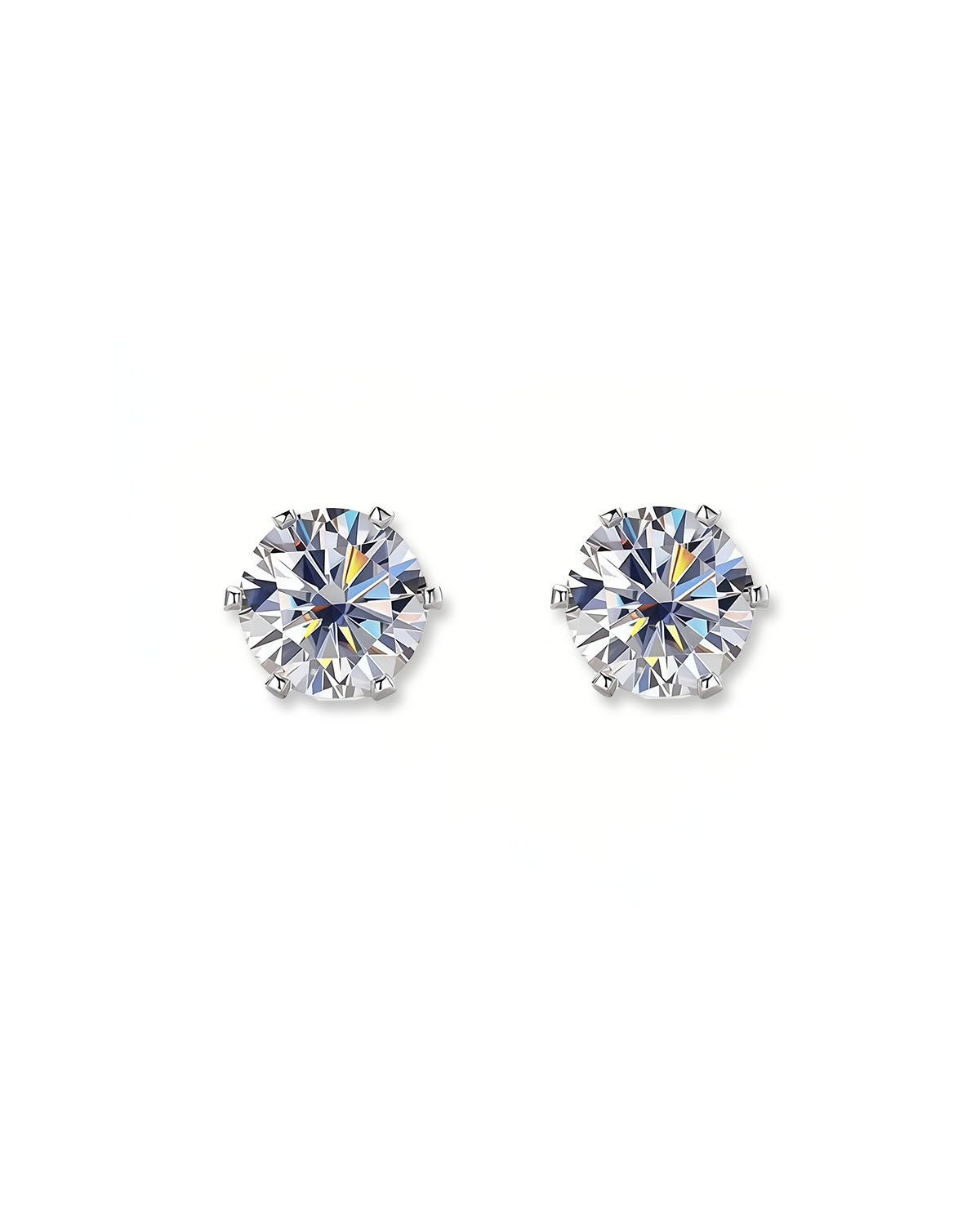 Eterna Legacy - 6 Prong Solitaire Diamond Earrings