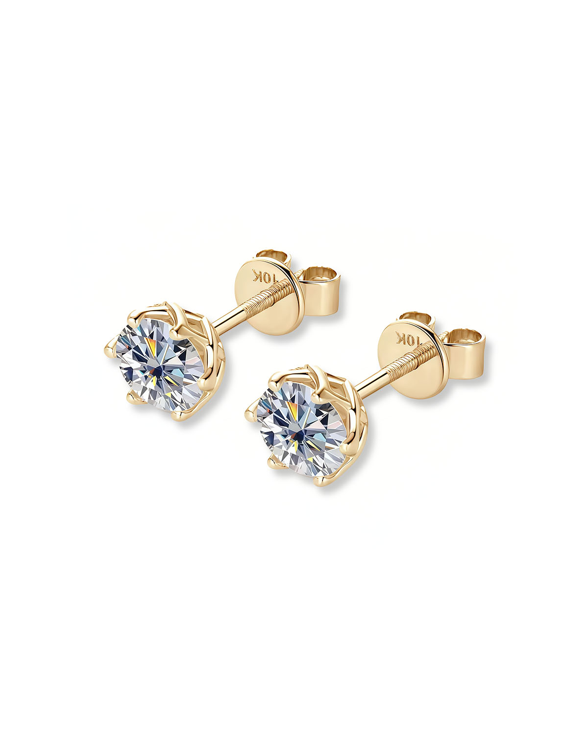 Eterna Legacy - 6 Prong Solitaire Diamond Earrings
