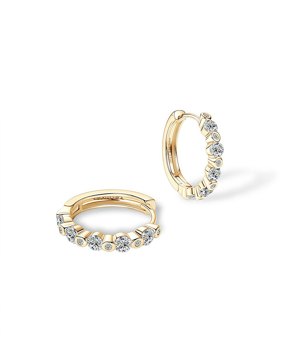 Dazzling 14K Gold Diamond Earrings with Moissanite-Opreshyne
