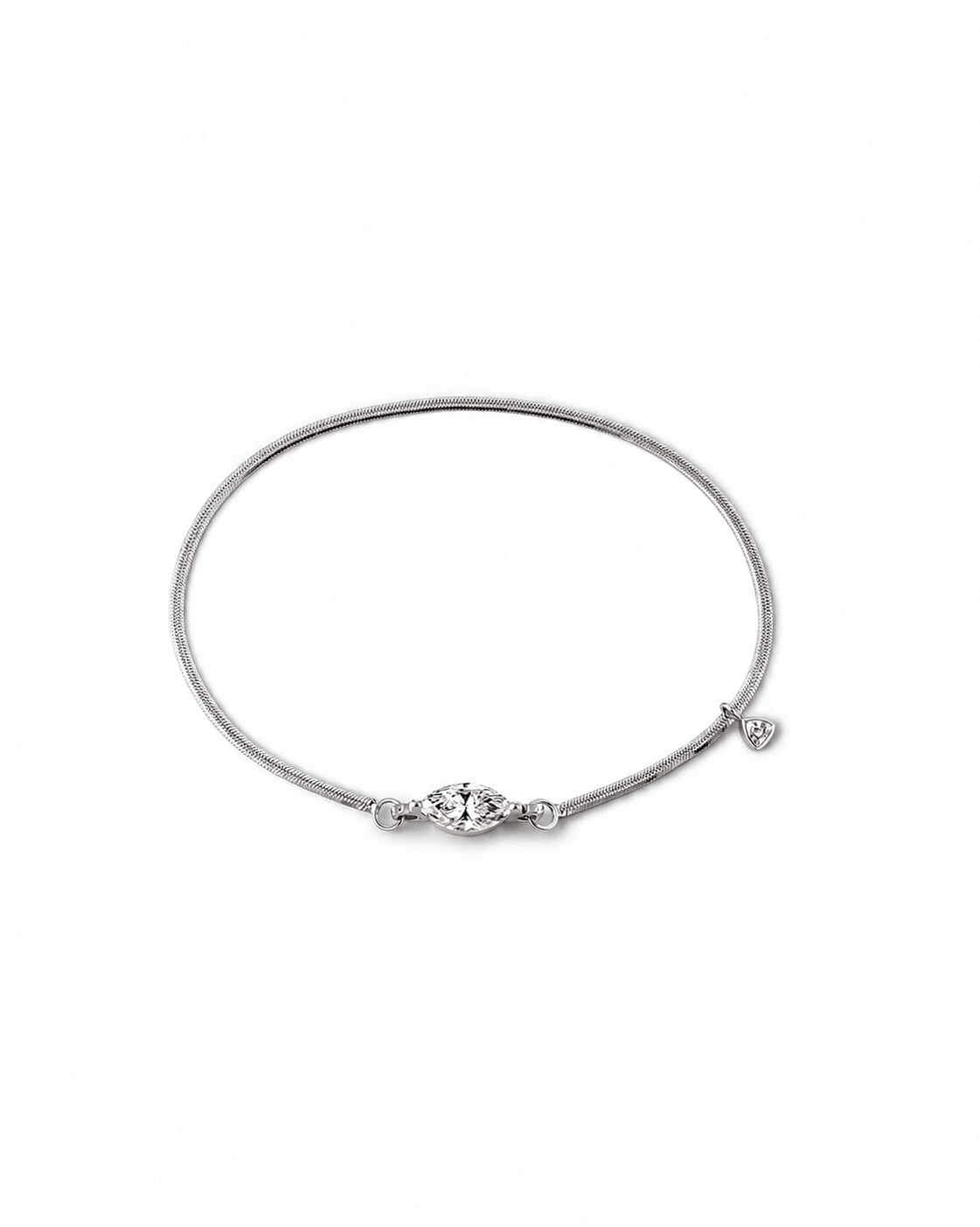 Norevyn Marquise Lab Diamond Snake Chain Bracelet
