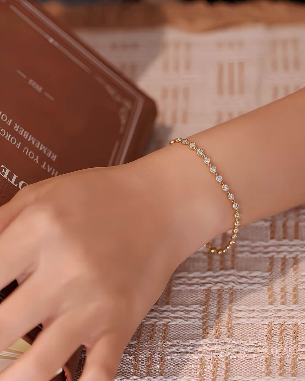 Vela Diamond Bezel Bracelet