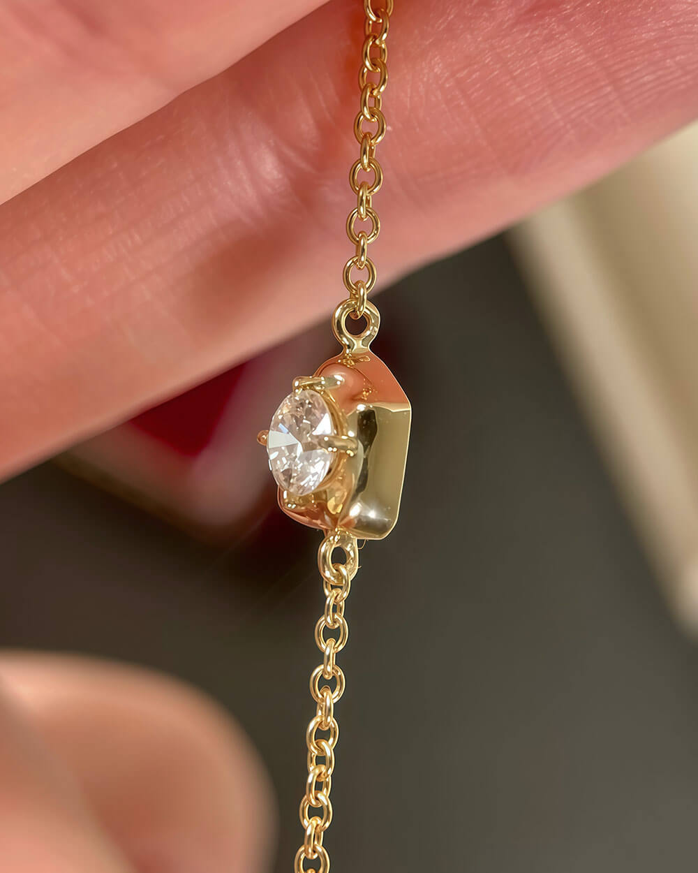 Sol Bean – Petite Bezel Diamond Bracelet