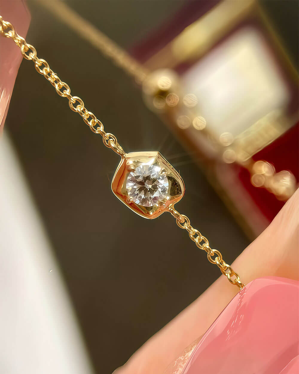 Sol Bean – Petite Bezel Diamond Bracelet