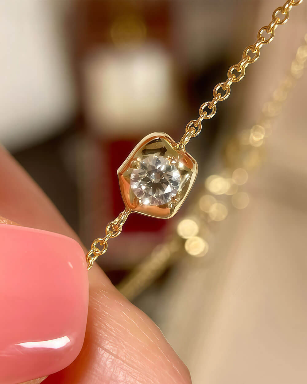 Sol Bean – Petite Bezel Diamond Bracelet