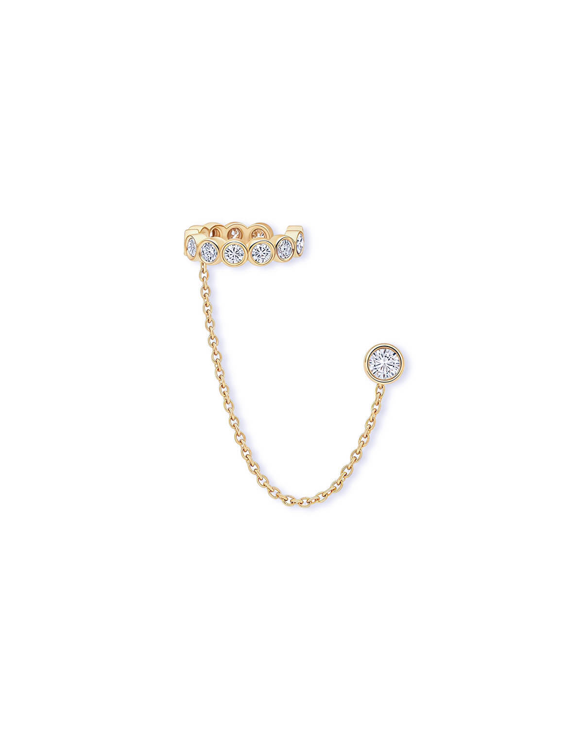 Aura Diamond Chain Cuff Earring