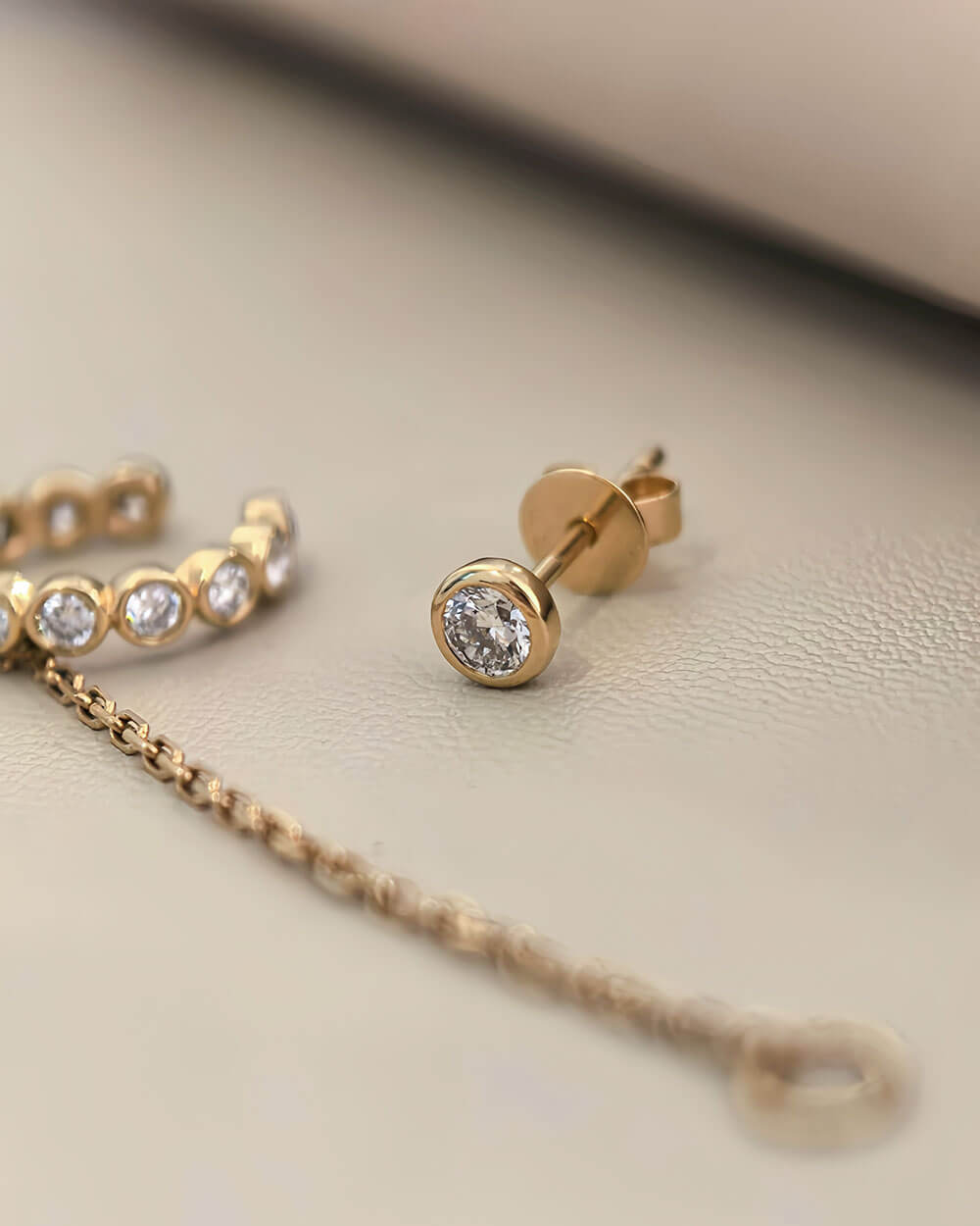 Aura Diamond Chain Cuff Earring