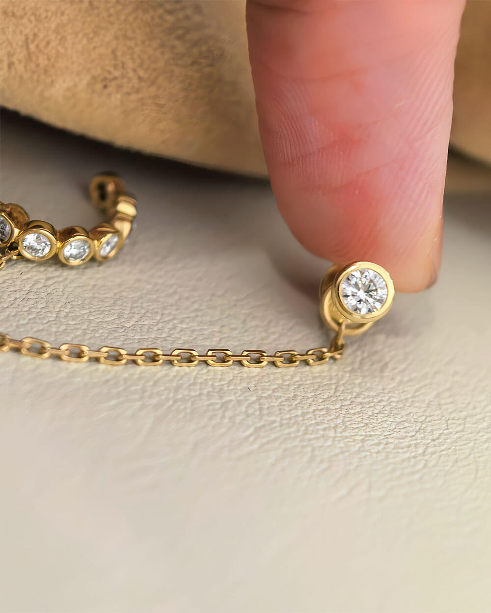 Aura Diamond Chain Cuff Earring