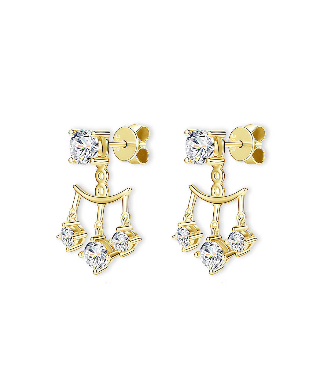 Liberty Cascade - Split Drop Earrings-Opreshyne