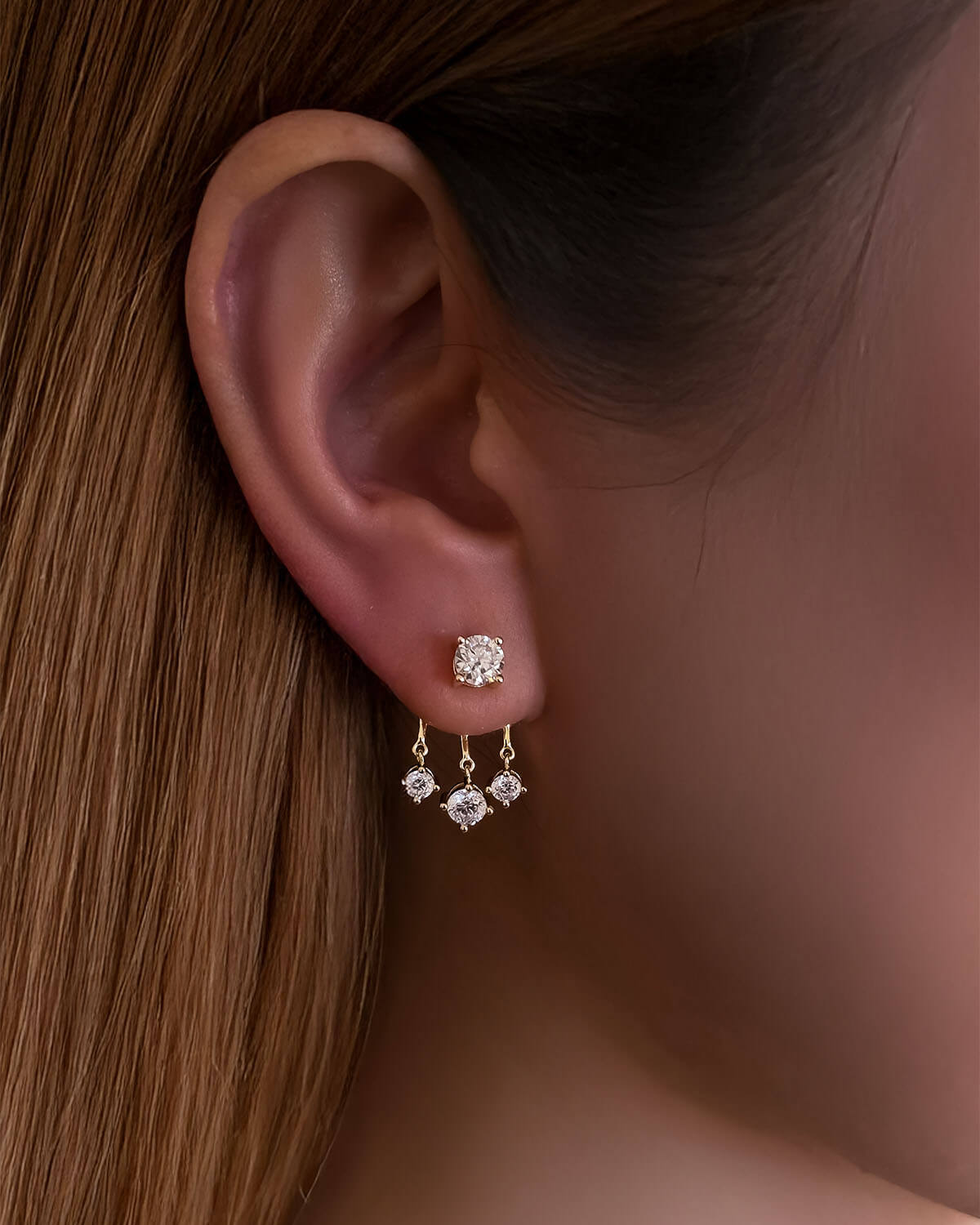 Liberty Cascade - Split Drop Earrings-Opreshyne