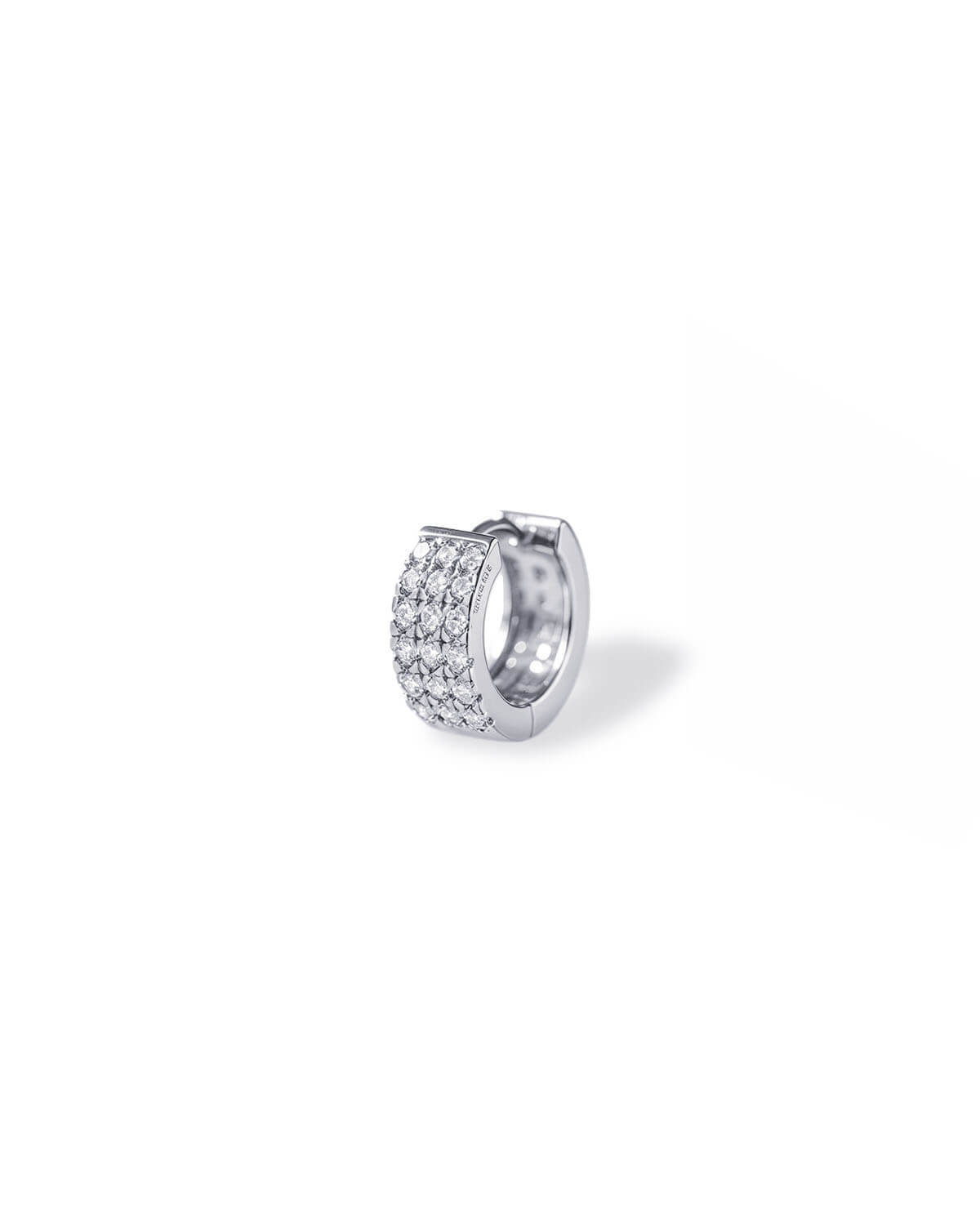 Nova Triple Row Diamond Hoop Earrings