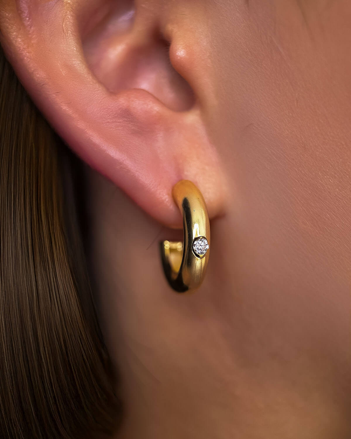 Diamond Huggie Earrings – Timeless Sparkle-Opreshyne
