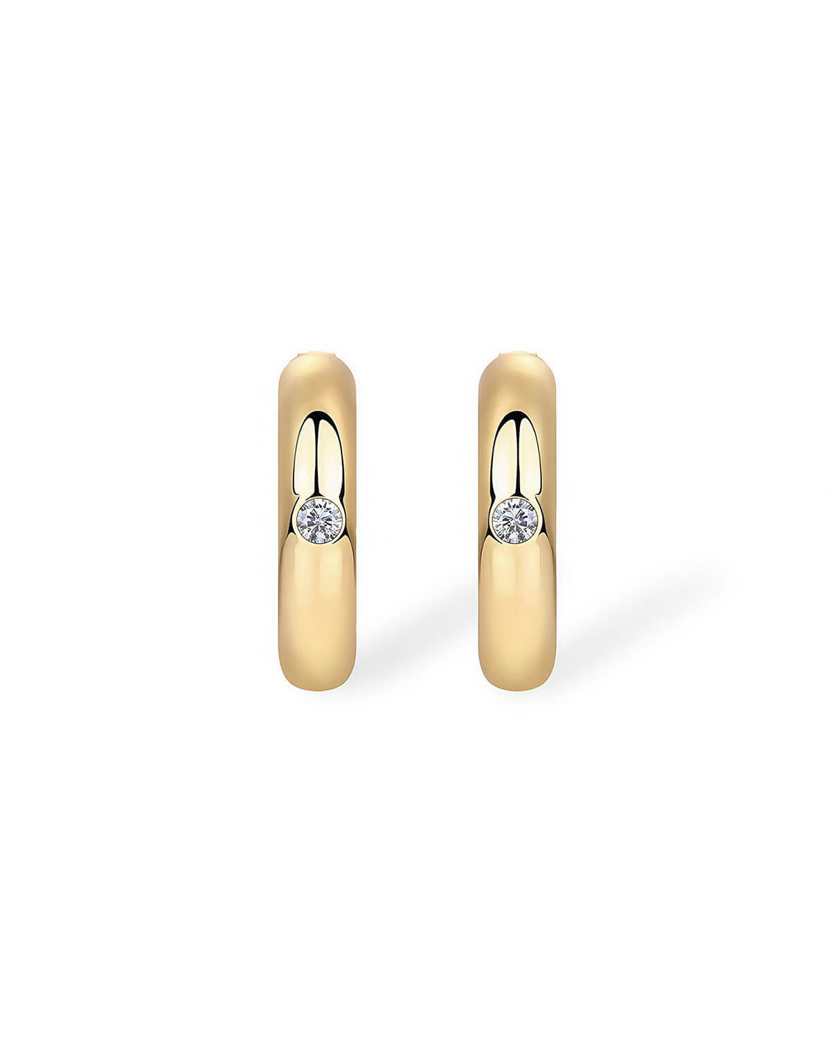 Diamond Huggie Earrings – Timeless Sparkle-Opreshyne