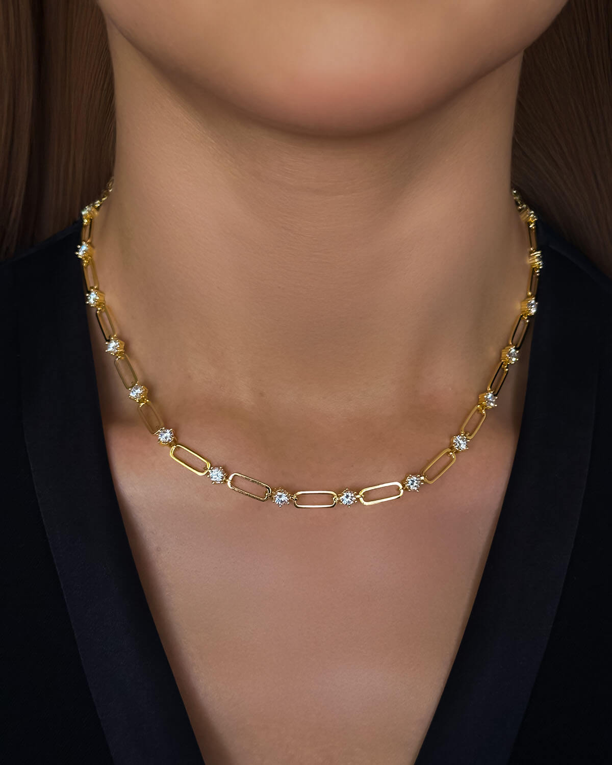 Diamond Necklaces for Women – Modern Chain Design-Opreshyne